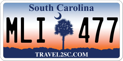 SC license plate MLI477