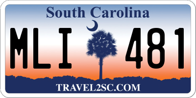 SC license plate MLI481