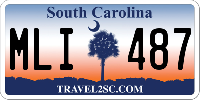 SC license plate MLI487