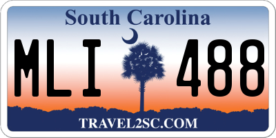 SC license plate MLI488