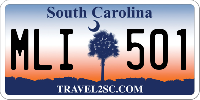 SC license plate MLI501