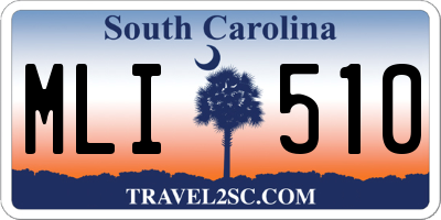 SC license plate MLI510