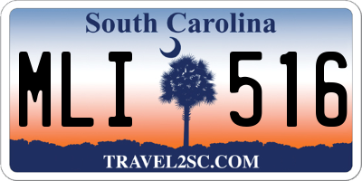 SC license plate MLI516