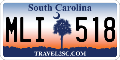 SC license plate MLI518