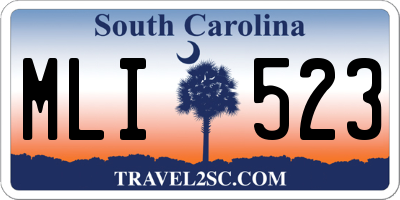 SC license plate MLI523