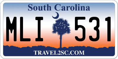 SC license plate MLI531