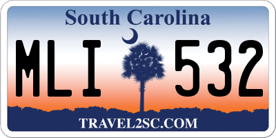 SC license plate MLI532