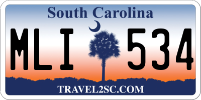 SC license plate MLI534
