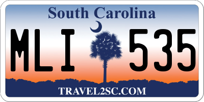 SC license plate MLI535