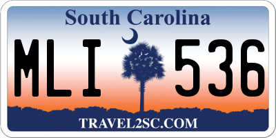 SC license plate MLI536