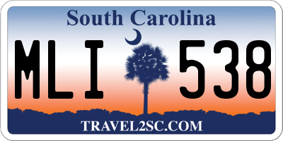 SC license plate MLI538