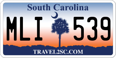 SC license plate MLI539