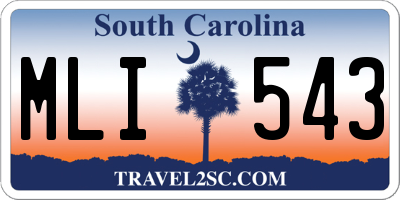 SC license plate MLI543