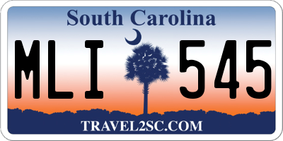 SC license plate MLI545