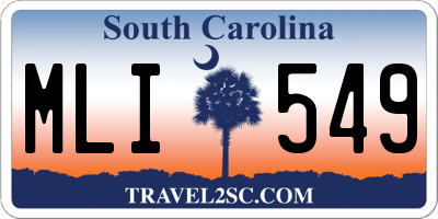 SC license plate MLI549