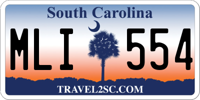 SC license plate MLI554