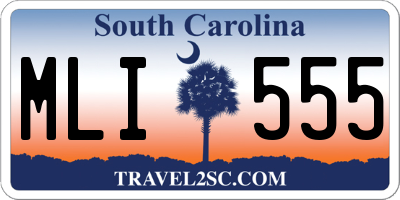 SC license plate MLI555