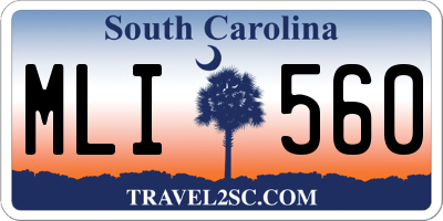 SC license plate MLI560