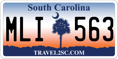 SC license plate MLI563
