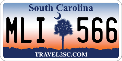 SC license plate MLI566