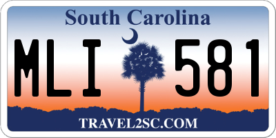 SC license plate MLI581