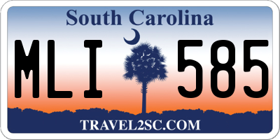 SC license plate MLI585