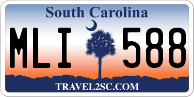 SC license plate MLI588
