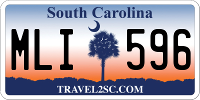 SC license plate MLI596