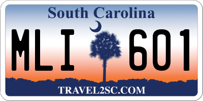 SC license plate MLI601