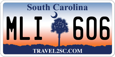 SC license plate MLI606