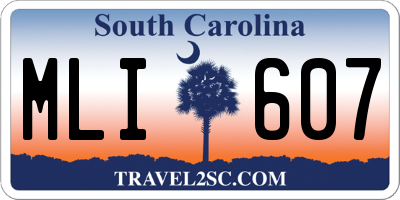 SC license plate MLI607