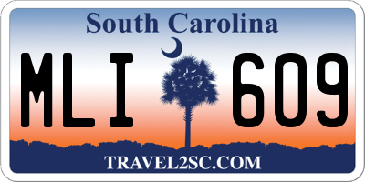 SC license plate MLI609
