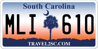 SC license plate MLI610