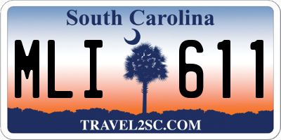 SC license plate MLI611