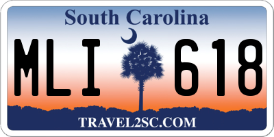 SC license plate MLI618