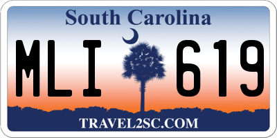 SC license plate MLI619