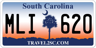 SC license plate MLI620