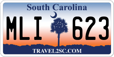 SC license plate MLI623