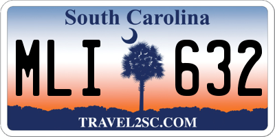 SC license plate MLI632