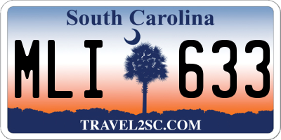 SC license plate MLI633