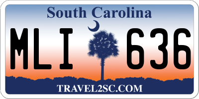 SC license plate MLI636
