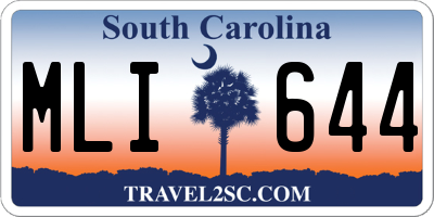SC license plate MLI644