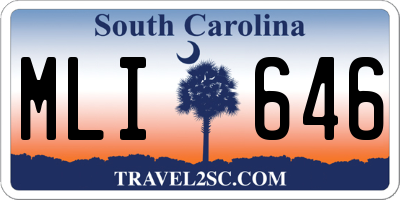 SC license plate MLI646
