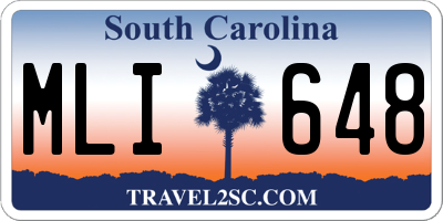 SC license plate MLI648