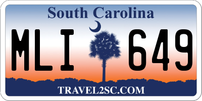 SC license plate MLI649