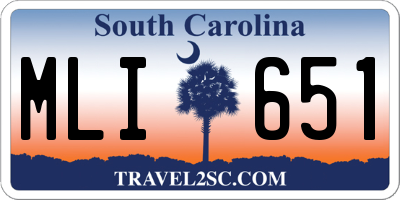 SC license plate MLI651