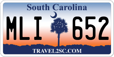 SC license plate MLI652