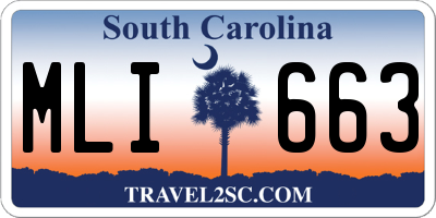 SC license plate MLI663