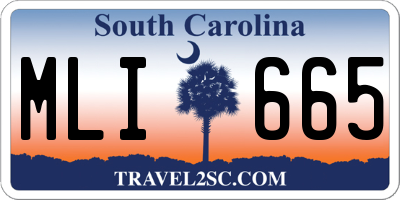 SC license plate MLI665