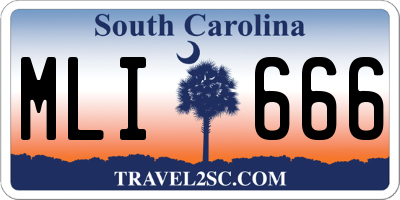 SC license plate MLI666